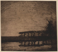 KG 1990 013
<br/>
Landschap bij avond
<br/>
<em>Poortenaar, Jan Christiaan (1886-1958)</em>